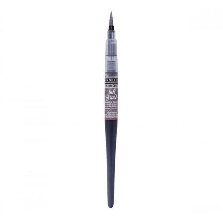 Pinceau a reservoir - ink brush - argent irise - sennelier
