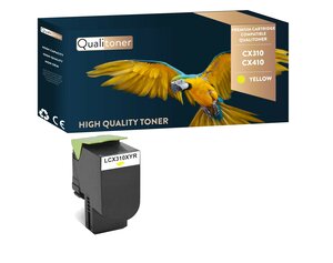 Qualitoner lot de x1 toner cx 310 cx310 cx 410 cx410 cx 510 c jaune compatible pour lexmark