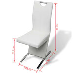 vidaXL Chaises à manger lot de 2 blanc similicuir