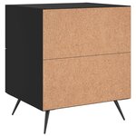 vidaXL Table de chevet noir 40x35x47 5 cm bois d’ingénierie