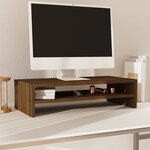 vidaXL Support de moniteur Marron miel 50x24x13 cm Bois de pin solide