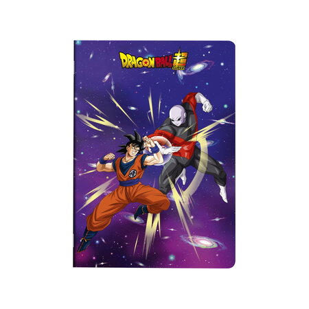Cahier piqué a5 - 96 pages ligné - dragon ball s - bleu