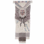 Tapis bohème en laine - naturel - 90 x 240 cm