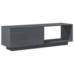 vidaXL Meuble TV Gris 110x30x33 5 cm Bois de pin massif
