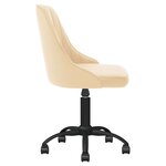 vidaXL Chaises pivotantes à manger lot de 4 crème velours