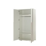 LONDON Blanc Lit + Chevet + Armoire + Bureau + Caisson de bureau + bibliothèque + Lit gigogne