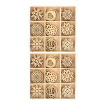 54 mini décorations en bois - Flocons