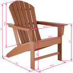 Tectake Chaise de jardin Janis  - marron