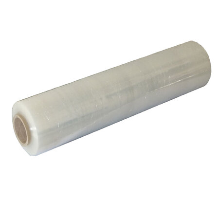 Lot de 1 bobine de film étirable manuel transparent 17µ 450mmx300m avec mandrin ø50mm