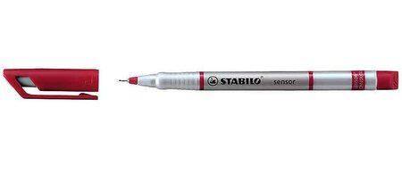 Feutre fineliner sensor pte tracé 0 3 mm rouge stabilo