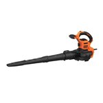 BLACK+DECKER - Aspirateur, Souffleur, Broyeur de feuilles filaire 3000W - BEBLV300-QS – Livré avec tuyau flexible et sac a dos 72L