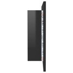 vidaXL Armoire à miroir de bain à LED Noir brillant Acrylique