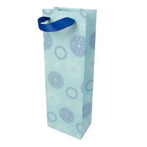 Sac Cadeau Bouteille Rosace Bleu Ciel - Draeger paris