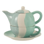 Set tasse et théière vague pour une personne