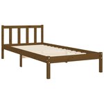 vidaXL Cadre de lit tête de lit marron miel 90x200 cm bois massif