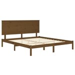 vidaXL Cadre de lit Marron miel Bois de pin massif 200x200 cm