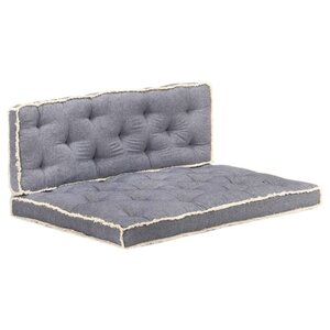 vidaXL Ensemble de coussins de canapé palette 2 Pièces Bleu