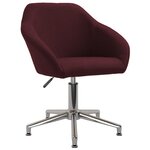 vidaXL Chaise pivotante de salle à manger Violet Tissu