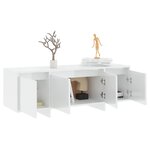 vidaXL Meuble TV Blanc brillant 120x30x40 5 cm Aggloméré