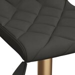 vidaXL Chaises pivotantes à manger lot de 6 gris foncé velours