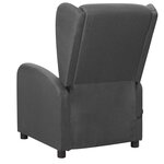 vidaXL Fauteuil de massage Gris foncé Tissu