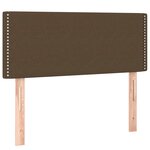 vidaXL Lit à sommier tapissier avec matelas Marron foncé 100x200 cm