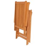 vidaXL Chaises de jardin 4 Pièces avec coussins bordeaux Bois de teck