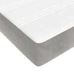 vidaXL Lit à sommier tapissier et matelas Gris clair 160x200cm Velours