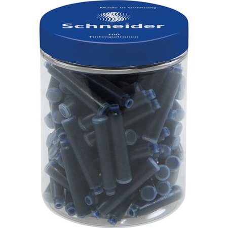 Cartouche d'encre bleu pot 100 schneider
