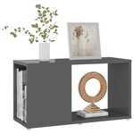vidaXL Meuble TV Gris brillant 60x24x32 cm Aggloméré