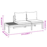 vidaXL Bancs de jardin avec coussins blanc crème 2 Pièces Bois d'acacia