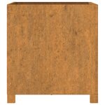vidaXL Jardinières avec pieds 2 Pièces Rouillé 49x47x50 cm Acier corten