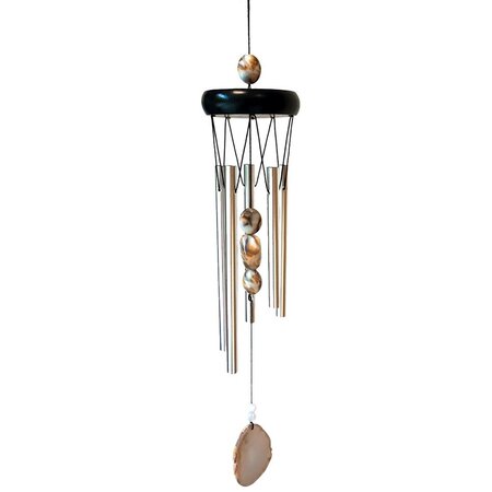 Mobile sonore naturel en bois - métal et verre