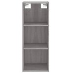 vidaXL Buffet haut Sonoma gris 34 5x34x180 cm Bois d'ingénierie