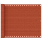 vidaXL Écran de balcon Orange 75x300 cm PEHD