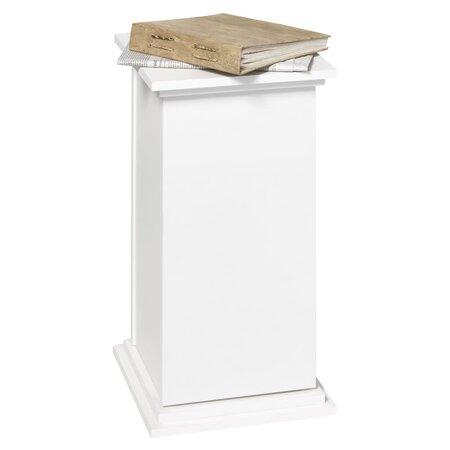 FMD Table d'appoint avec porte 57 4 cm Blanc