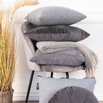 Coussin carré gris clair 40 x 40 cm