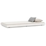 vidaXL Cadre de lit blanc 100x200 cm bois de pin massif