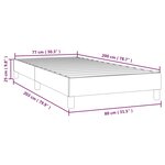 vidaXL Sommier à ressorts de lit Taupe 80x200 cm Tissu