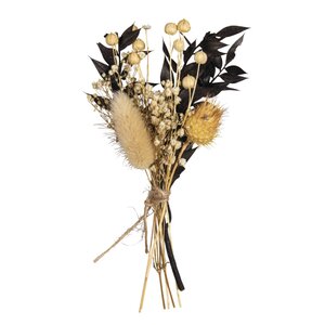 Bouquet de fleurs séchées noires et beiges