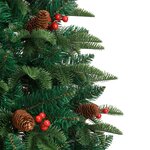 vidaXL Sapin de Noël artificiel avec pommes de pin et baies 120 cm