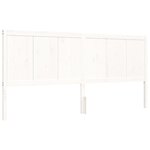 vidaXL Cadre de lit avec tête de lit blanc 200x200 cm bois massif