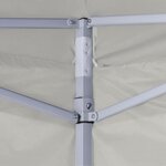 vidaXL Tente de réception pliable avec 4 parois 2x2 m Acier Crème