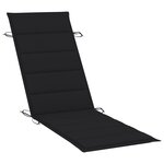 vidaXL Chaises longues 2 Pièces avec table et coussins Acacia solide