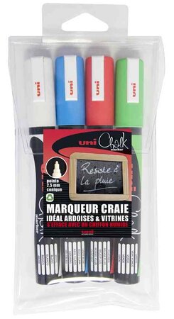 Marqueurs chalk (craie) conique moyenne basic 4 pcs