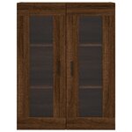 vidaXL Buffet haut Chêne marron 69 5x34x180 cm Bois d'ingénierie