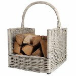 Esschert design panier à bois de chauffage gris mw42