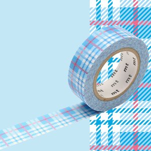 Masking tape écossais - Bleu - 1 5 cm x 7 m