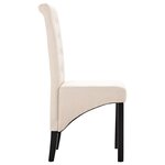 vidaXL Chaises à manger lot de 2 crème tissu