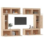 vidaXL Meubles TV 6 Pièces Bois massif de pin